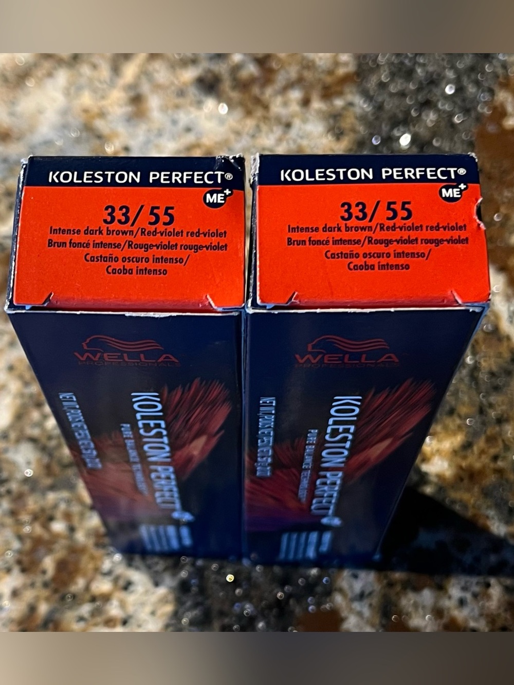 2 NEW Wella Koleston Perfect Me+ 33/55 Intense Dark Brown / Red Violet Hair Dye